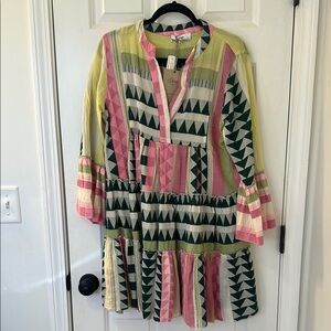 Colorful Geometric Pattern Dress